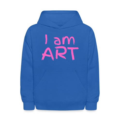 I am ART (pink ink finger paint) - Kids' Hoodie