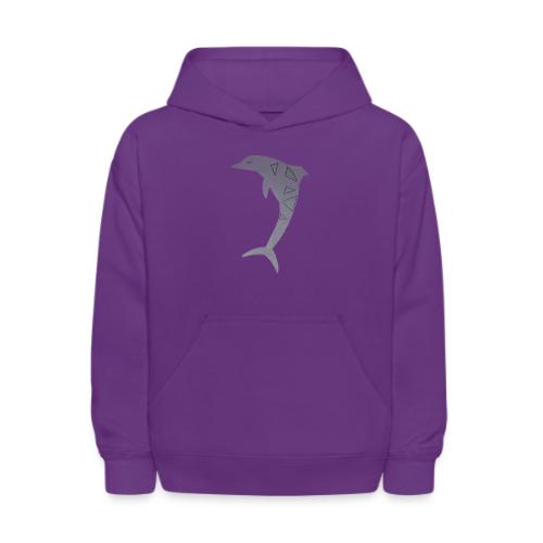 dolphin art deco - Kids' Hoodie