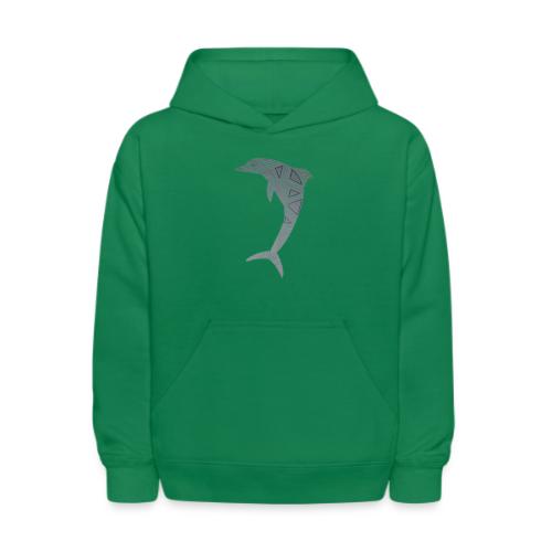 dolphin art deco - Kids' Hoodie