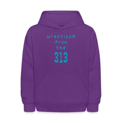 Wrestling from the 313 (Teal) - Kids' Hoodie