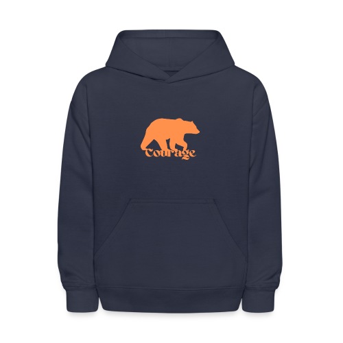 Courage Bear Orange - Kids' Hoodie