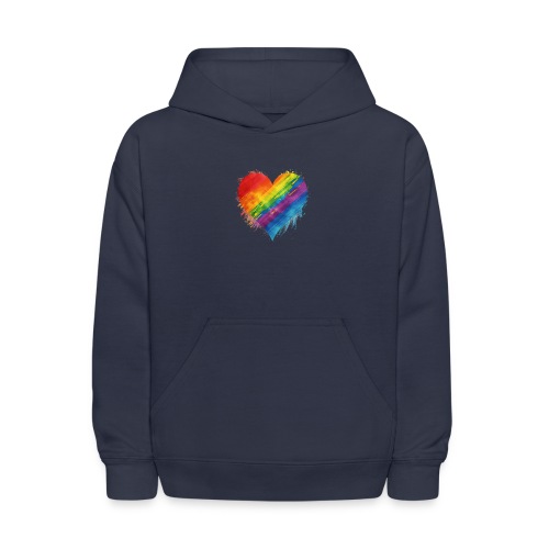 Watercolor Rainbow Pride Heart - LGBTQ LGBT Pride - Kids' Hoodie