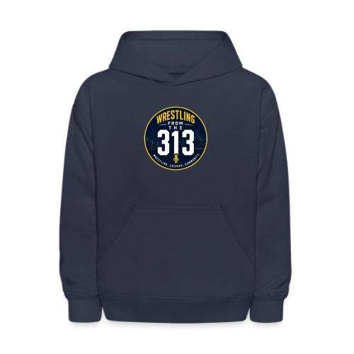 Wrestling from the 313 (navy and gold) - Kids' Hoodie