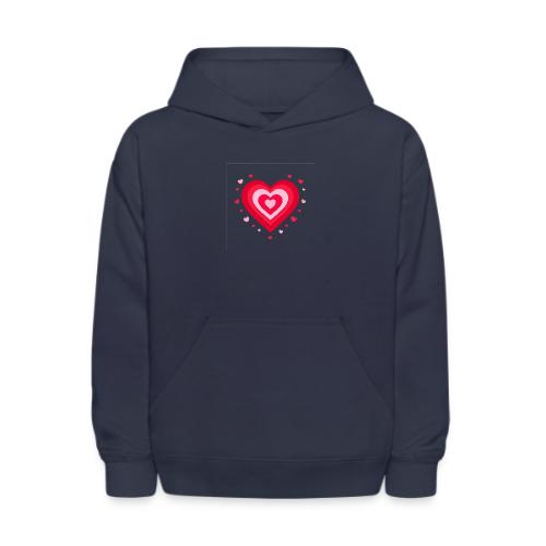 Layered Red & Pink Heart – Cute Valentine Love - Kids' Hoodie