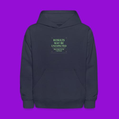 Results May Be Unexpected - Neon Green - Kids' Hoodie