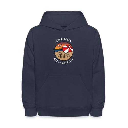 Kure Beach Sunrise-White Lettering-Front Only - Kids' Hoodie