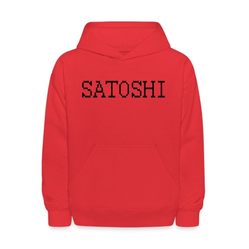 satoshi stroke only one word satoshi, bitcoiners - Kids' Hoodie
