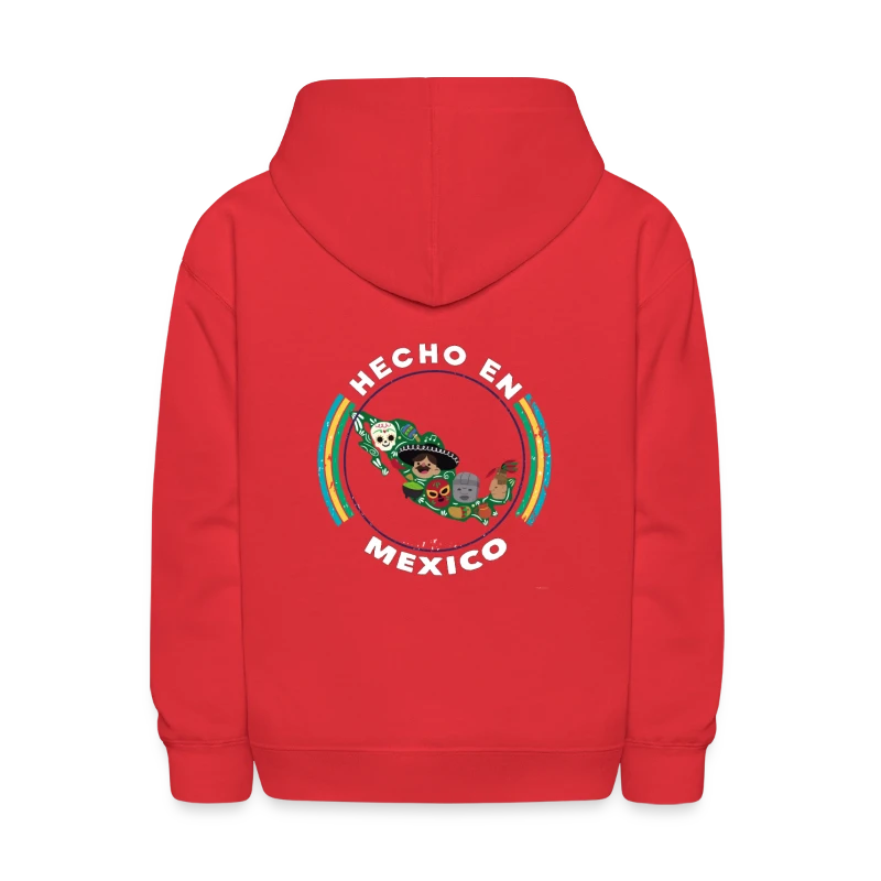 Hecho En Mexico Shirt Mapa Mexico Mexas Vintage - Kids' Hoodie