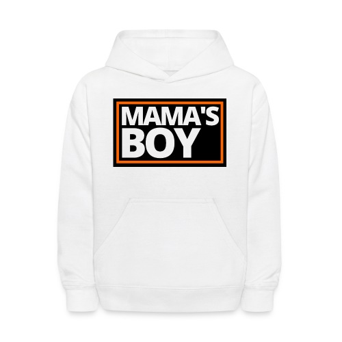 MAMA's Boy (Motorcycle Black, Orange & White Logo) - Kids' Hoodie