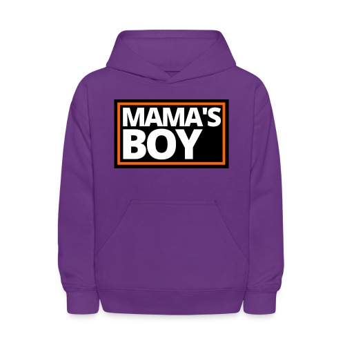 MAMA's Boy (Motorcycle Black, Orange & White Logo) - Kids' Hoodie