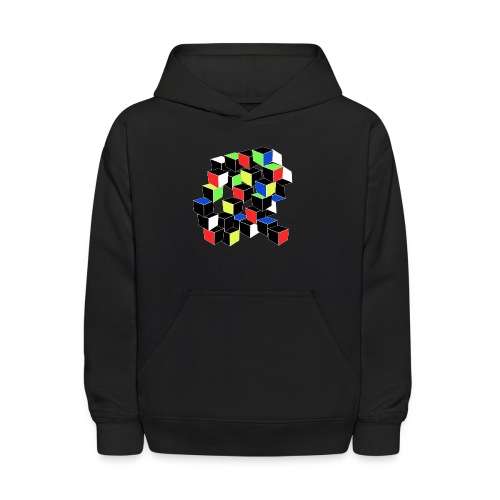 Optical Illusion Shirt - Cubes in 6 colors- Cubist - Kids' Hoodie