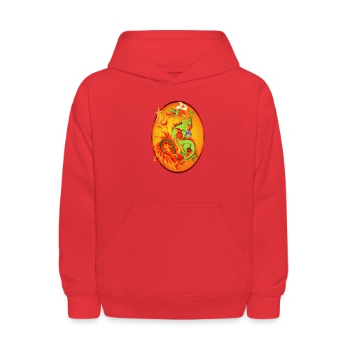 New Year Dragon and Symbol Oval - Kids' Hoodie