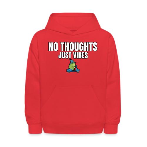 No Thoughts Just Vibes Funny Frog Shirt - Kids' Hoodie