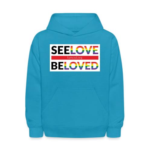 FUMCSD See Love, Be Loved: white design background - Kids' Hoodie