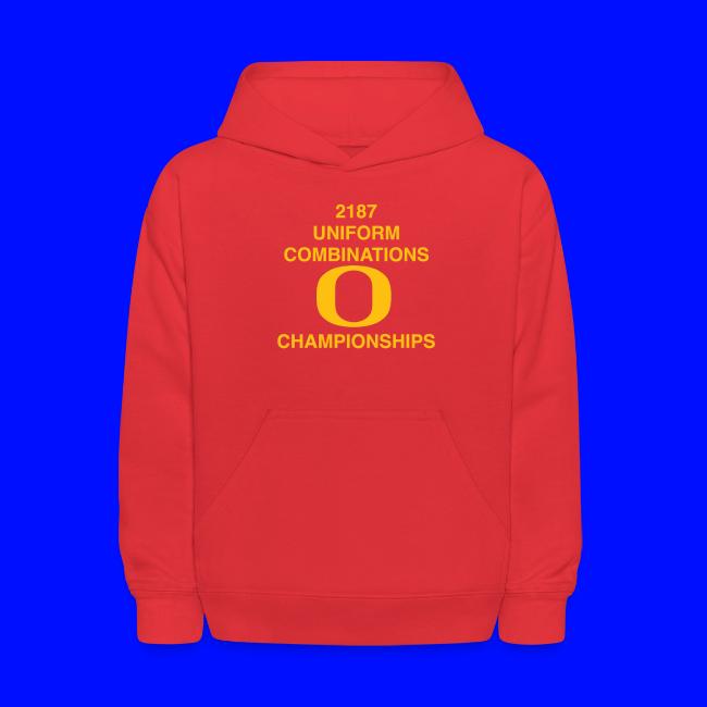2187 UNIFORM COMBINATIONS O CHAMPIONSHIPS