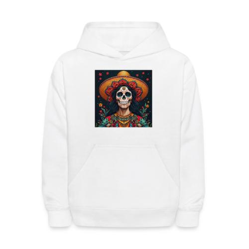 Charra Skull Art | Traditional Mexican Design - Kids' Hoodie
