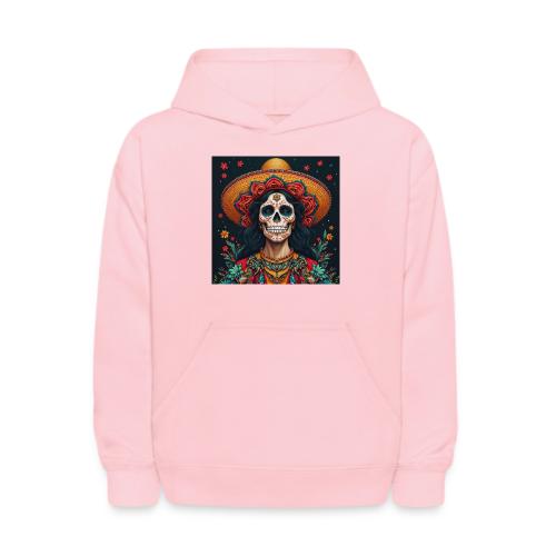 Charra Skull Art | Traditional Mexican Design - Kids' Hoodie
