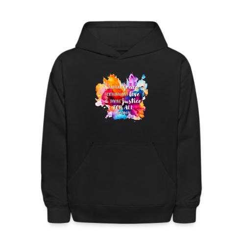 Grace Love Justice Color Splash - Kids' Hoodie