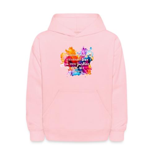 Grace Love Justice Color Splash - Kids' Hoodie