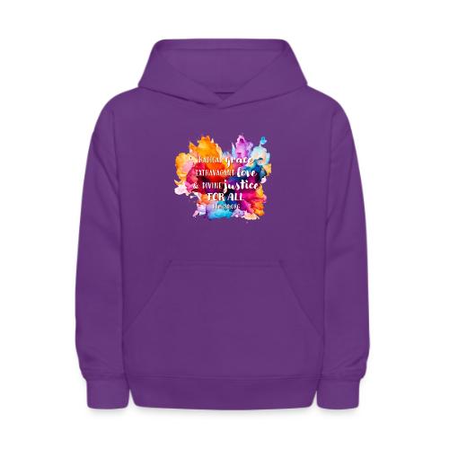 Grace Love Justice Color Splash - Kids' Hoodie