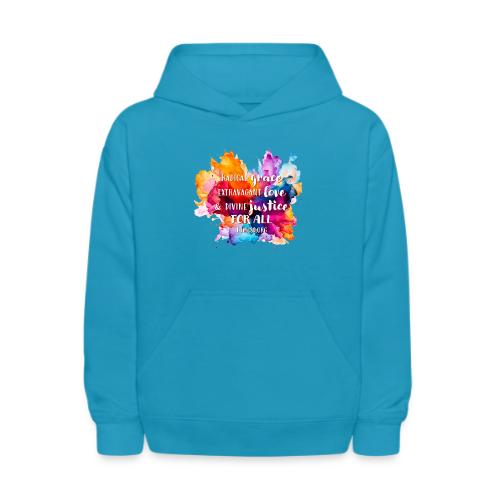 Grace Love Justice Color Splash - Kids' Hoodie