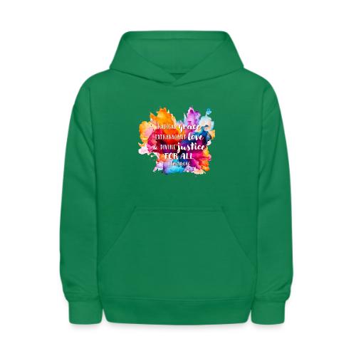 Grace Love Justice Color Splash - Kids' Hoodie