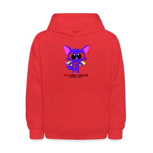I Heart Letter Critter F - Kids' Hoodie