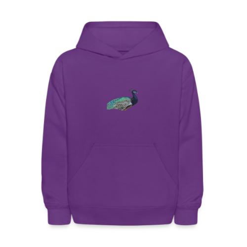 peacock half - Kids' Hoodie