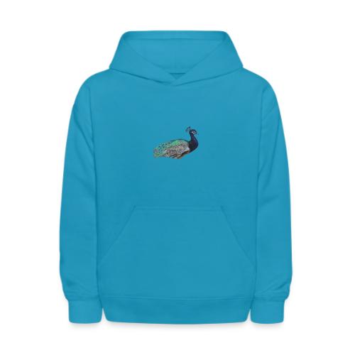 peacock half - Kids' Hoodie