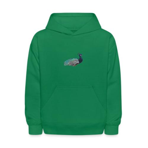 peacock half - Kids' Hoodie