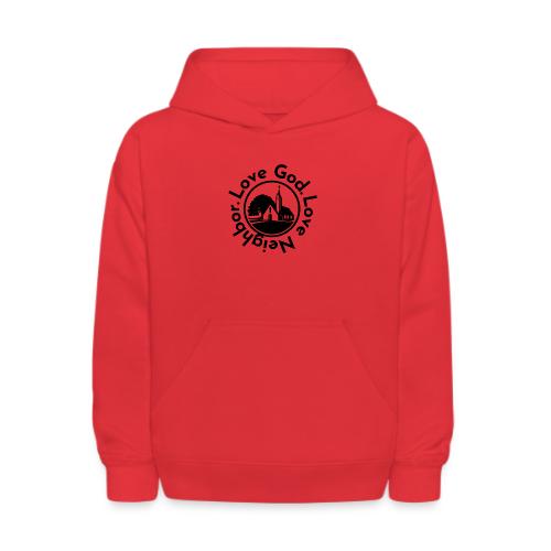 BW Love God Love Neighbor Emblem - Kids' Hoodie