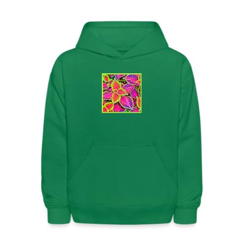 Vivid ChromaLeaf Harmony Pattern - Kids' Hoodie