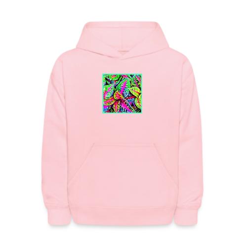 Vibrant Nature ChicLeaf Pattern - Kids' Hoodie