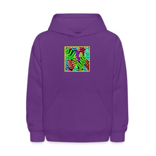 Glowing Leaf Pattern Design - Kids' Hoodie