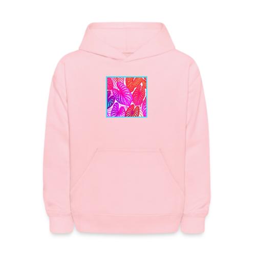 Color Burst Leaves Neon Elegance - Kids' Hoodie
