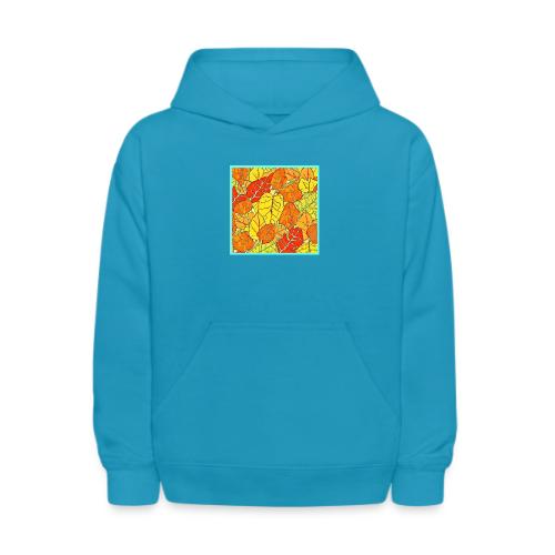 Neon Foliage Burst Vibrant Design - Kids' Hoodie