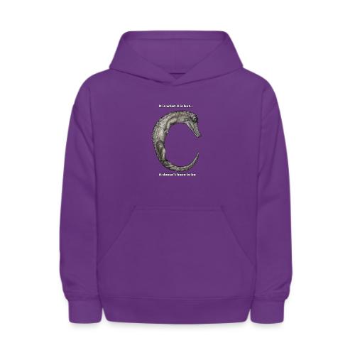 croc with text - Kids' Hoodie
