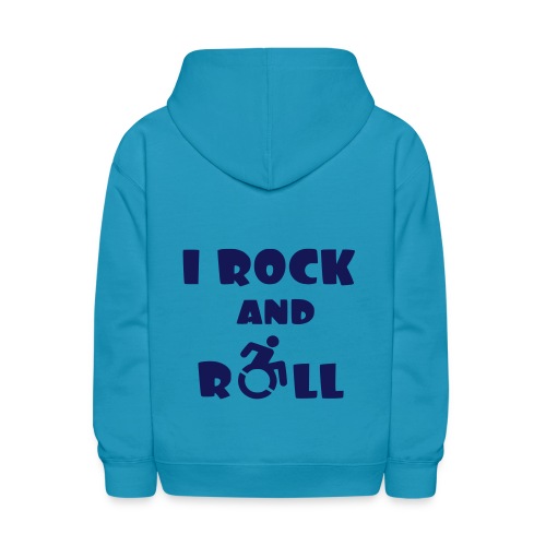 I rock and roll in my wheelchair, Music Humor * - Kids' Hoodie