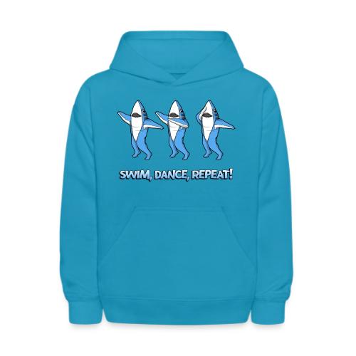 Dancing Sharks - Swim, Dance, Repeat - Kids' Hoodie