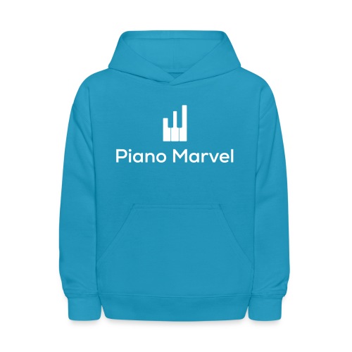 Modern Piano Marvel Logo and stacked keys - Kids' Hoodie