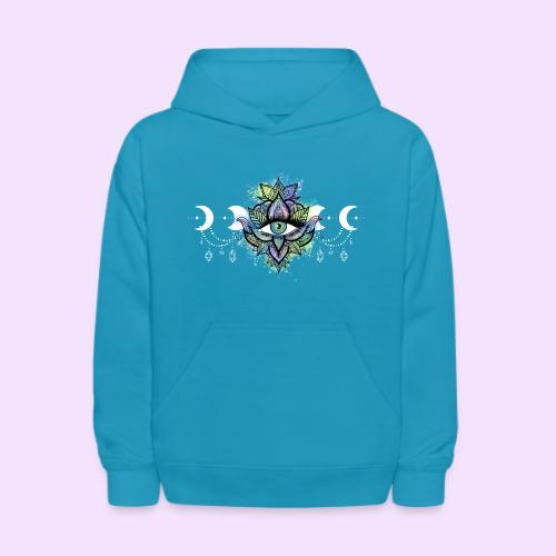 Third Eye Mandala - Moon Cycle Design - Kids' Hoodie
