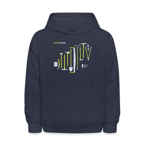 Get Out. Give Back. Trail Tool Arrangement - Kids' Hoodie