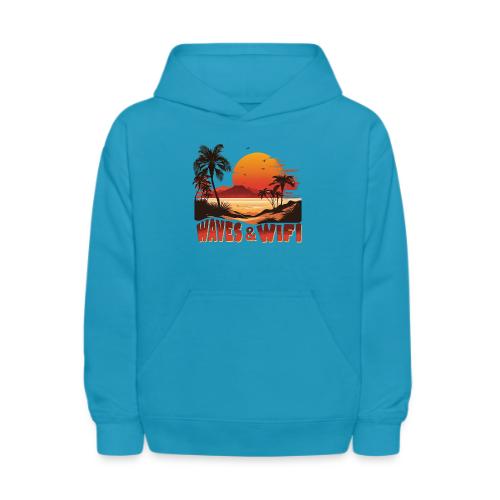 Waves and Wifi - Kids' Hoodie