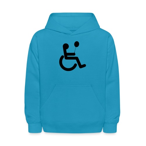 Image of wheelchair user with balloon # - Kids' Hoodie