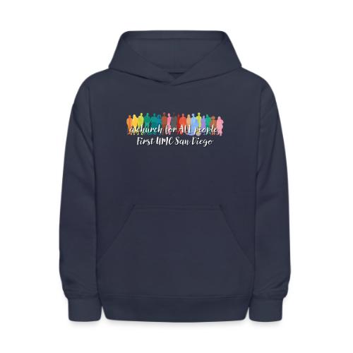 a church for all people - with colorful graphic - Kids' Hoodie