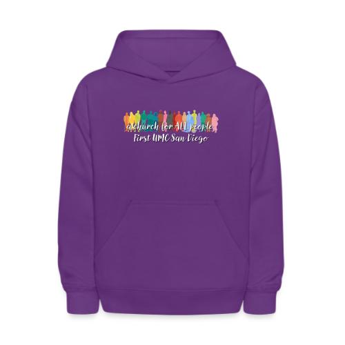 a church for all people - with colorful graphic - Kids' Hoodie