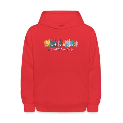 a church for all people - with colorful graphic - Kids' Hoodie
