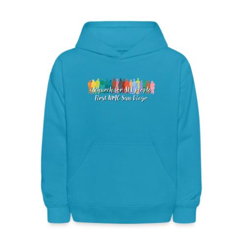 a church for all people - with colorful graphic - Kids' Hoodie