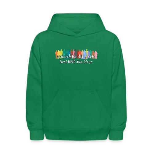 a church for all people - with colorful graphic - Kids' Hoodie