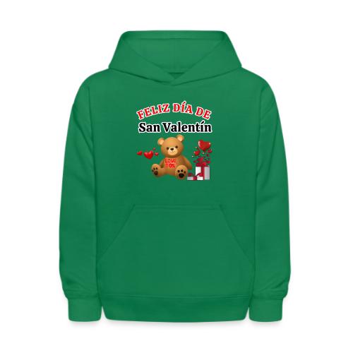 Valentine's Day Celebration Bears Love Hearts. - Kids' Hoodie